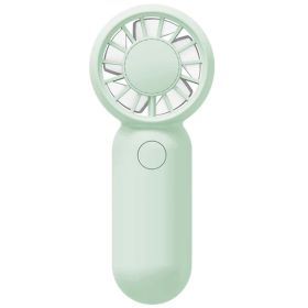 Cute Mini Handheld Fan, Lightweight Portable & Rechargeable, Perfect Summer Travel Essential For Makeup, Eyelash Drying, And Personal Cooling - I (Option: Green)