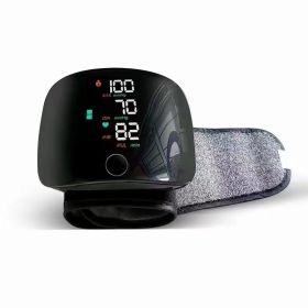 Wrist Sphygmomanometer Rechargeable Household Electronics (Option: Wrist Black Arabic Voice-USB)